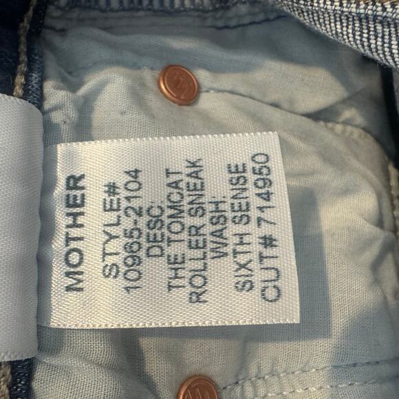 Mother The Tomcat Roller Sneak High Rise Wide Leg Jeans in Sixth Sense 28 NWT - Picture 10 of 14